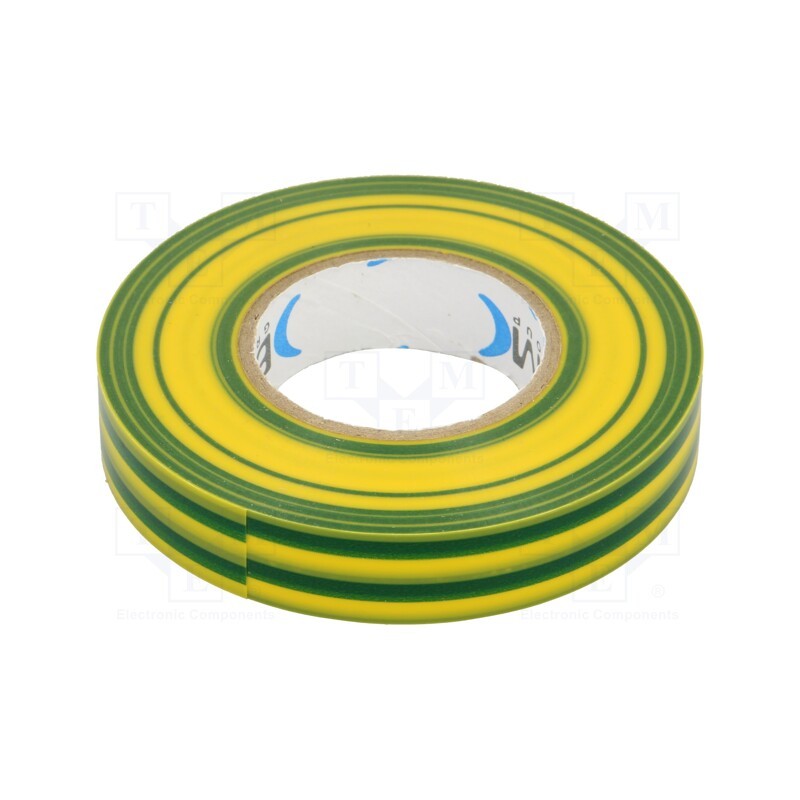 1 rol x BM GROUP - BMESB1525GV - Tape: electrical insulating, W: 15mm, L: 25m, Thk: 0.15mm, PVC film