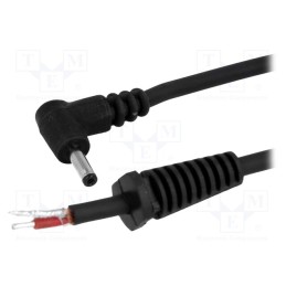 1 pcs x BQ CABLE - DC.CAB.0611.0150 - Cable, 2x1mm2, wires,DC 1,3/3,5 plug, angled, black, 1.5m