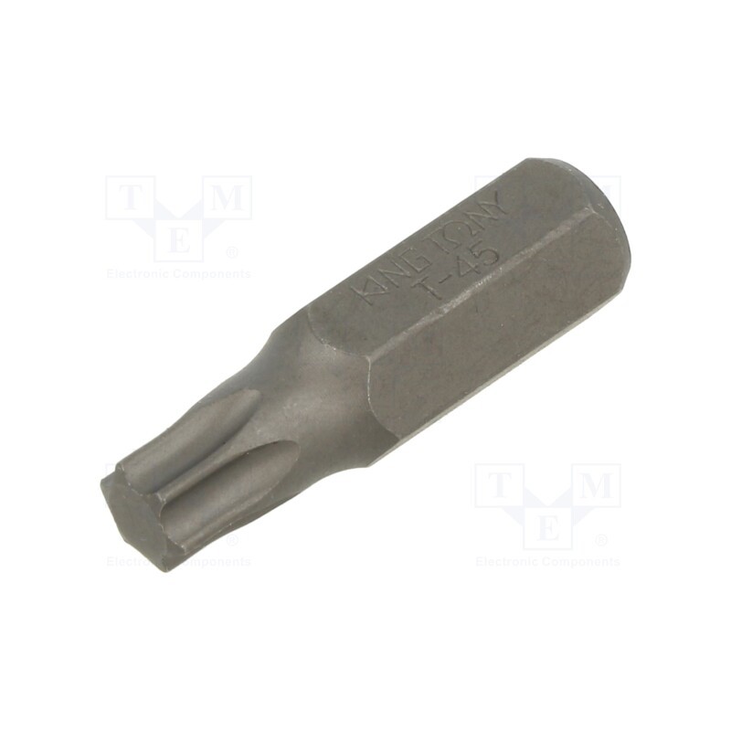 1 pcs x KING TONY - 163645T - Screwdriver bit, Torx®, TX45, Overall len: 36mm