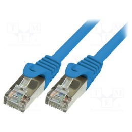 1 pcs x LOGILINK - CP1026S - Patch cord, F/UTP, 5e, stranded, CCA, PVC, blue, 0.5m, 26AWG