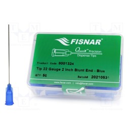 10 pcs x FISNAR - 8001324 - Needle: steel, 2', Size: 22, straight, 0.41mm, Mounting: Luer Lock