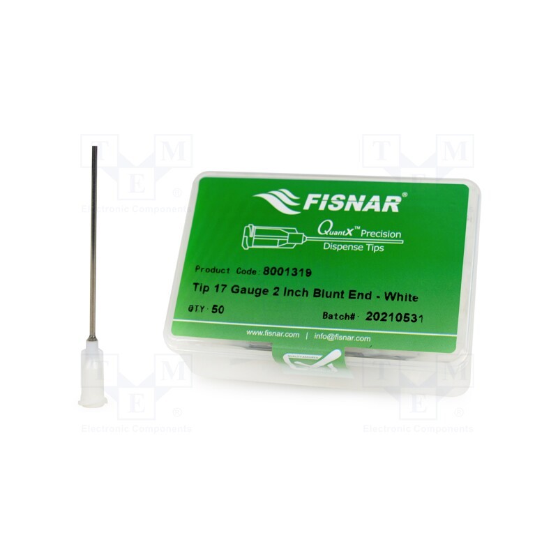10 pcs x FISNAR - 8001319 - Needle: steel, 2', Size: 17, straight, 1.04mm, Mounting: Luer Lock