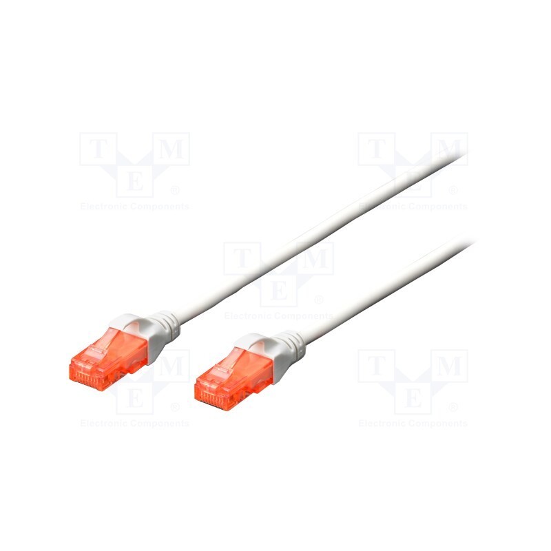1 pcs x DIGITUS - DK-1617-010/WH - Patch cord, U/UTP, 6, stranded, Cu, LSZH, white, 1m, 26AWG