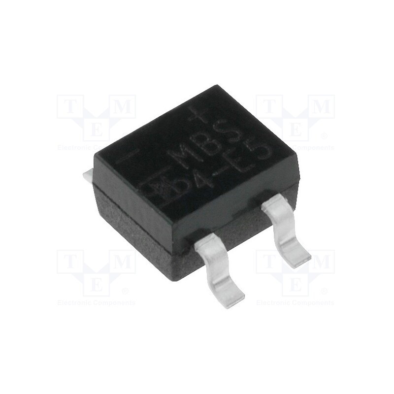5 pcs x TAIWAN SEMICONDUCTOR - MBS4 RCG - Bridge rectifier: single-phase, 400V, If: 0.8A, Ifsm: 35A, MBS, SMT