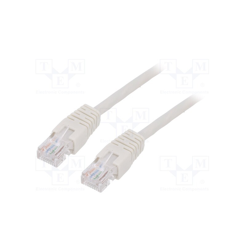 1 pcs x GEMBIRD - PP12-0.5M - Patch cord, U/UTP, 5e, stranded, CCA, PVC, grey, 0.5m, 26AWG