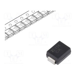 5 pcs x DIODES INCORPORATED - SMBJ30CA-13-F - Diode: TVS, 600W, 33.3V, 12.4A, bidirectional, SMB,