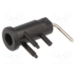 1 pcs x SCHu00dcTZINGER - SEB 3402 NI / 10 / SW - Socket, 2mm banana, 10A, 600V, 19.5mm, black, on panel,screw, 7mΩ