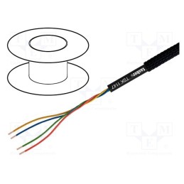 1 m x TASKER - TSK1147 - Wire: headset, stranded, OFC, Shielding: unshielded, black