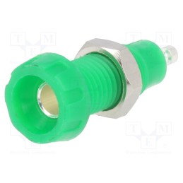 1 pcs x DELTRON - 551-0400 - Socket, 4mm banana, 10A, 50VDC, 28.5mm, green, nickel plated, 10mΩ