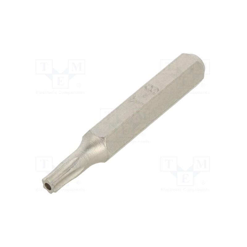 1 pcs x BETA - 12560053 - Screwdriver bit, Torx® with protection, T8H, Overall len: 27mm