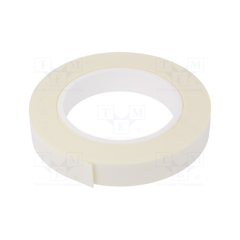 1 rol x - 3502 PIANKOWA 1MM 19MM-5.5M - Tape: fixing, W: 19mm, L: 5.5m, Thk: 1mm, two-sided adhesive, white