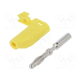 1 pcs x SCHu00dcTZINGER - FK 15 L NI / 1 / GE - Plug, 4mm banana, 16A, 33VAC, 70VDC, yellow, Max.wire diam: 4mm