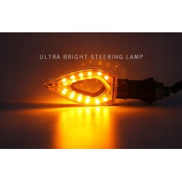 Waterproof LED turn signals, 2 pcs, double-sided lampshade