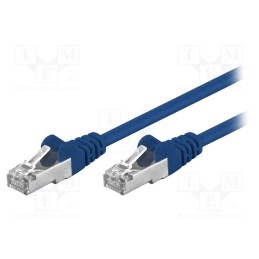 1 pcs x Goobay - 50160 - Patch cord, F/UTP, 5e, stranded, CCA, PVC, blue, 3m, 26AWG, shielded