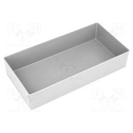 5 pcs x ALLIT AG - W-456314 - Box, polystyrene, grey, 108x216x45mm, EuroPlus Insert 45