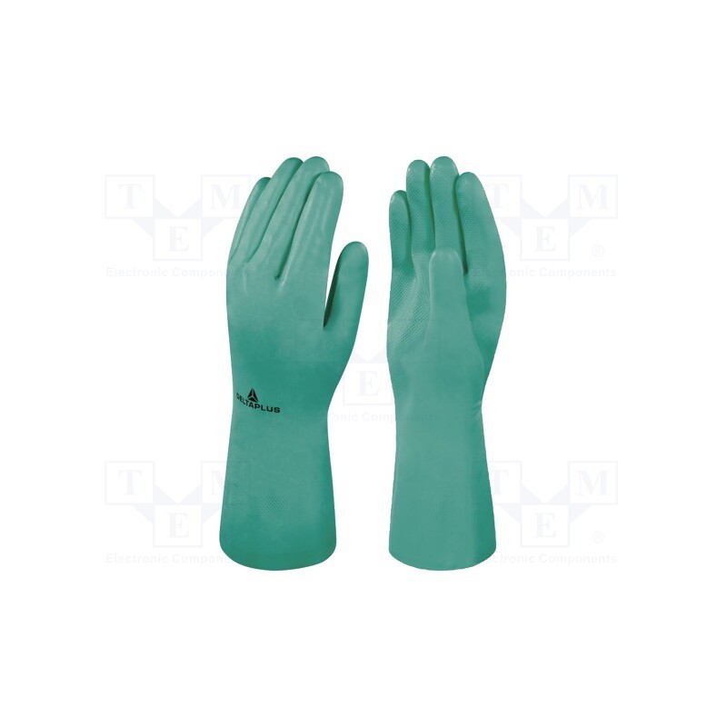 1 set x DELTA PLUS - VE801VE09 - Protective gloves, Size: 9, green, cotton,nitryl, NITREX VE801