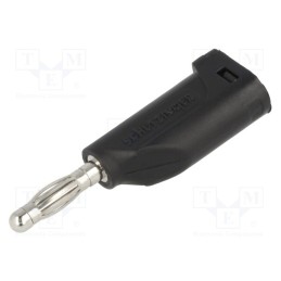 1 pcs x SCHu00dcTZINGER - FK 15 L NI / 1 / SW - Plug, 4mm banana, 16A, 33VAC, 70VDC, black, Max.wire diam: 4mm, 1mm2