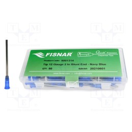 10 pcs x FISNAR - 8001314 - Needle: steel, 2', Size: 12, straight, 2.27mm, Body: black-blue