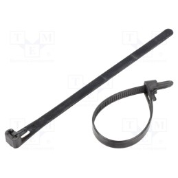 1 pcg x QOLTEC - 52225 - Cable tie, multi use, L: 150mm, W: 7.2mm, polyamide, black, 100pcs.