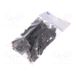 1 pcg x PAWBOL - H.7202AC - Cable strap clip, black, L: 65mm, 25pcs, UP-22, Ø: 22mm