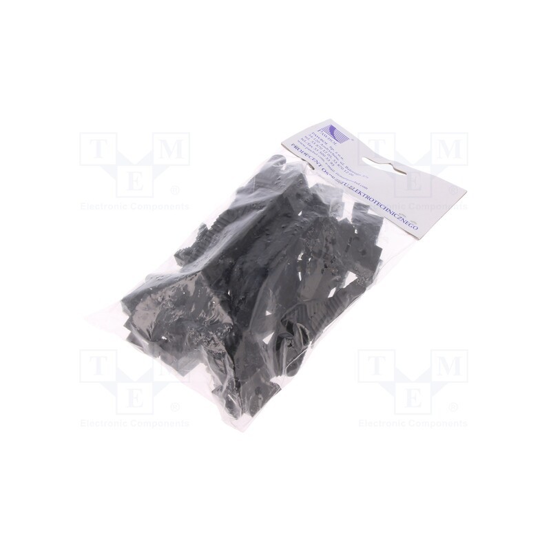 1 pcg x PAWBOL - H.7202AC - Cable strap clip, black, L: 65mm, 25pcs, UP-22, Ø: 22mm