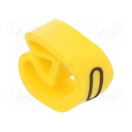 1 pcg x PARTEX - PA-20004AV40.0 - Markers, Marking: 0, 4÷10mm, PVC, yellow, -30÷60°C, leaded, PA-2