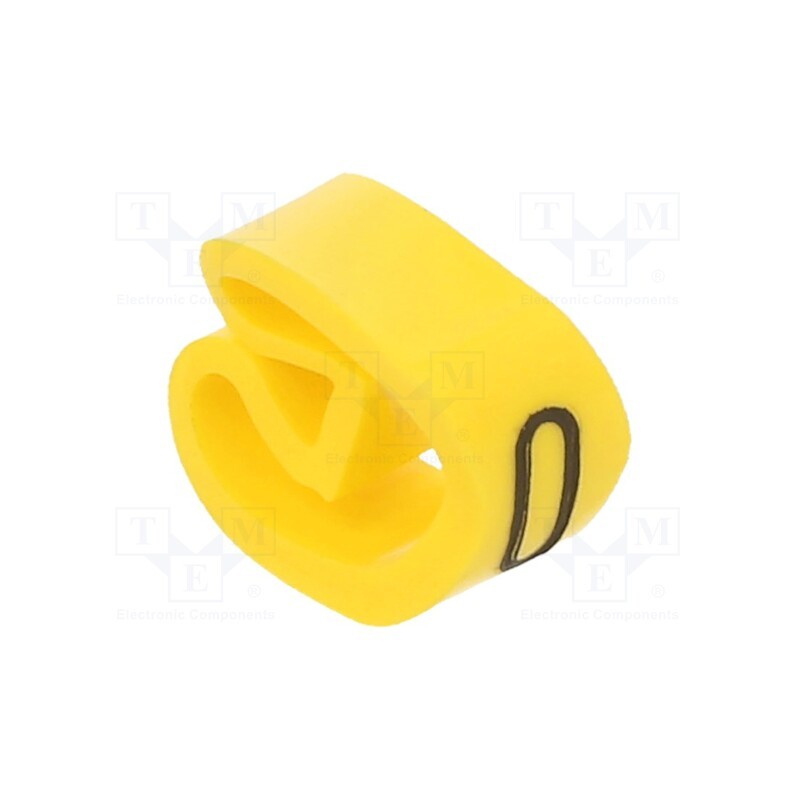 1 pcg x PARTEX - PA-20004AV40.0 - Markers, Marking: 0, 4÷10mm, PVC, yellow, -30÷60°C, leaded, PA-2