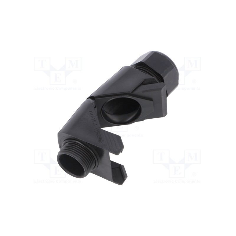 1 pcs x HUMMEL - 1.313.2501.50 - Cable gland, angular, M25, 1.5, IP68, polyamide, black, HSK-W