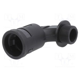 1 pcs x PMA - BVBD-M207GT - 90° angled connector, Thread: metric,outside, polyamide 6, black