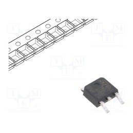 1 pcs x STMicroelectronics - TN1215-800B-TR - Thyristor, 800V, Ifmax: 12A, 8A, Igt: 15mA, DPAK, SMD,