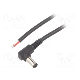 1 pcs x BQ CABLE - DC.CAB.4201.0200 - Cable, 2x0.5mm2, wires,DC 5,5/2,1 plug, angled, black, 2m, Core: Cu