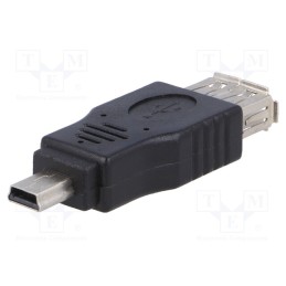 1 pcs x AKYGA - AK-AD-07 - Adapter, OTG,USB 2.0, USB A socket,USB B mini plug, black
