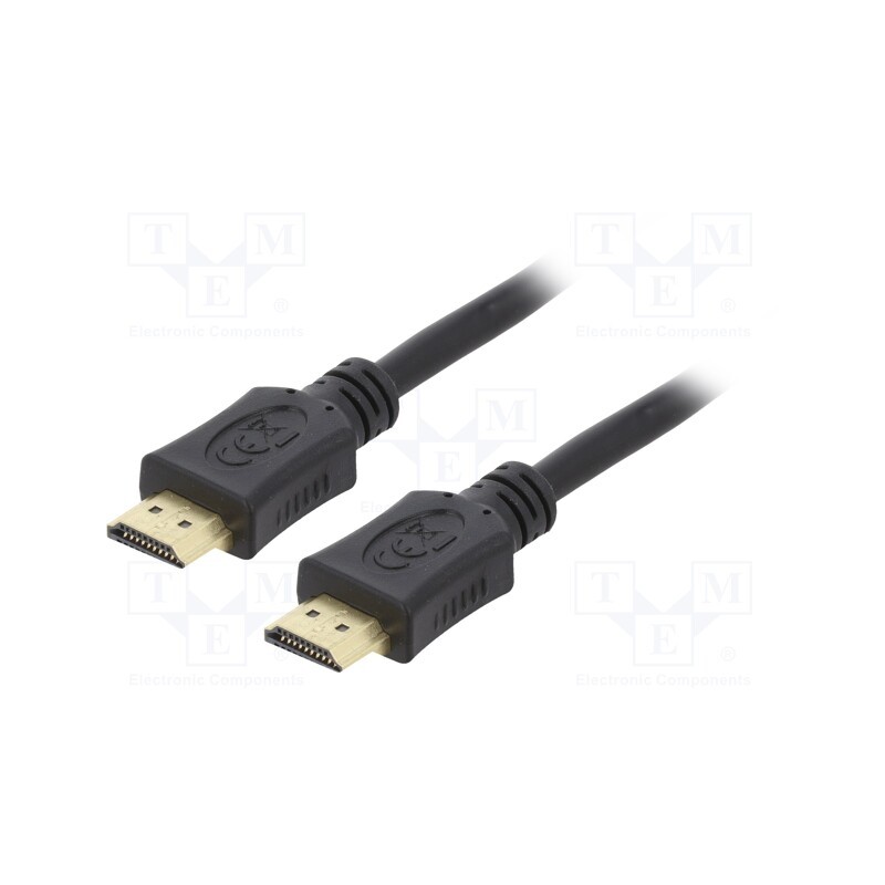 1 pcs x GEMBIRD - CC-HDMI4L-15 - Cable, HDMI 2.0, HDMI plug,both sides, PVC, 4.5m, black, 30AWG