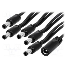 1 pcs x ESPE - DC.SPL.1000.0035 - Cable, 2x0.5mm2, DC 5,5/2,5 plug x5,DC 5,5/2,5 socket, straight