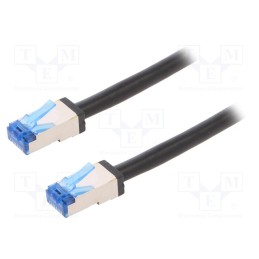 1 pcs x LOGILINK - CQ7093S - Patch cord, S/FTP, 6a, stranded, Cu, PE, black, 10m, 26AWG