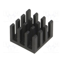 1 pcs x FISCHER ELEKTRONIK - ICK BGA 14 X 14 X 10 - Heatsink: extruded, black, L: 14mm, W: 14mm, H: 10mm, aluminium