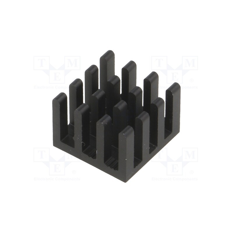 1 pcs x FISCHER ELEKTRONIK - ICK BGA 14 X 14 X 10 - Heatsink: extruded, black, L: 14mm, W: 14mm, H: 10mm, aluminium