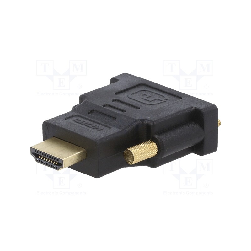 1 pcs x GEMBIRD - A-HDMI-DVI-1 - Adapter, DVI-D (18+1) plug,HDMI plug, black