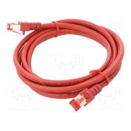 1 pcs x HELUKABEL - 802993 - Patch cord, S/FTP, 6, stranded, Cu, LSZH, red, 2m, 27AWG