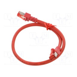 1 pcs x HELUKABEL - 802991 - Patch cord, S/FTP, 6, stranded, Cu, LSZH, red, 0.5m, 27AWG