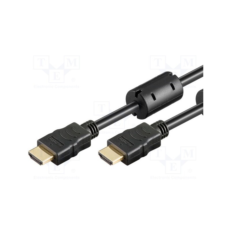 1 pcs x Goobay - 31911 - Cable, HDMI 1.3, HDMI plug,both sides, Len: 10m, black, Core: CCS