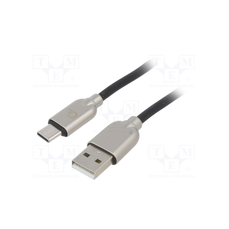 1 pcs x GEMBIRD - CC-USB2R-AMCM-1M - Cable, USB 2.0, USB A plug,USB C plug, gold-plated, 1m, black