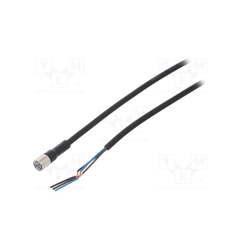 1 pcs x OMRON - XS3F-M8PUR3S2M - Connection lead, M8, PIN: 3, straight, Len: 2m, plug, 1A, -10÷80°C