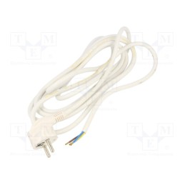 1 pcs x PLASTROL - W-97840 - Cable, 3x1.5mm2, CEE 7/7 (E/F) plug angled,wires, PVC, 3.5m, 16A