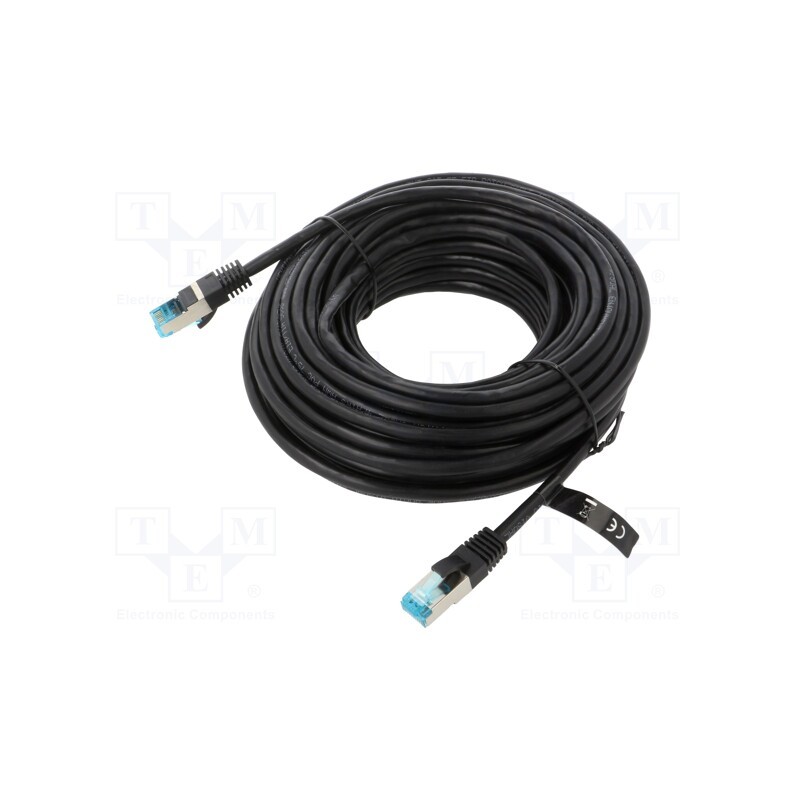 1 pcs x VENTION - VAP-B05-B1500 - Patch cord, F/UTP, 5e, stranded, Cu, PVC, black, 15m, 26AWG, shielded