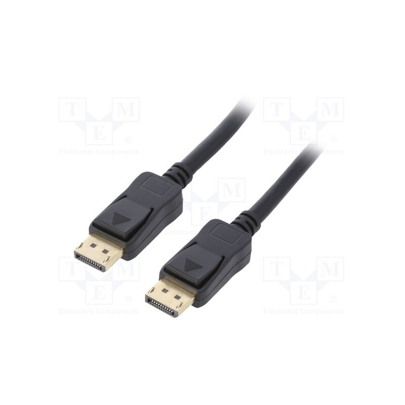 1 pcs x QOLTEC - 50584 - Cable, DisplayPort 1.4, DisplayPort plug,both sides, 0.5m, black