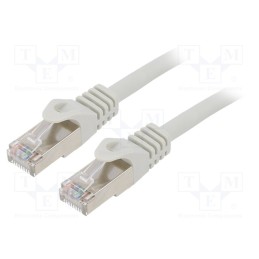1 pcs x GEMBIRD - PP6A-LSZHCU-15M - Patch cord, S/FTP, 6a, solid, Cu, LSZH, grey, 15m, 27AWG, Cablexpert