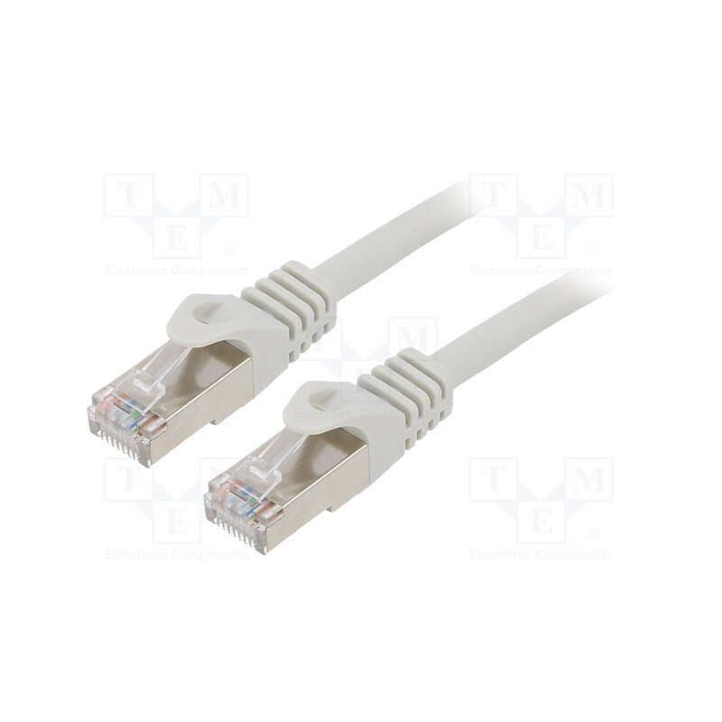 1 pcs x GEMBIRD - PP6A-LSZHCU-15M - Patch cord, S/FTP, 6a, solid, Cu, LSZH, grey, 15m, 27AWG, Cablexpert