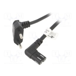 1 pcs x Goobay - 73021 - Cable, CEE 7/16 (C) plug angled,IEC C7 female angled, PVC, 5m