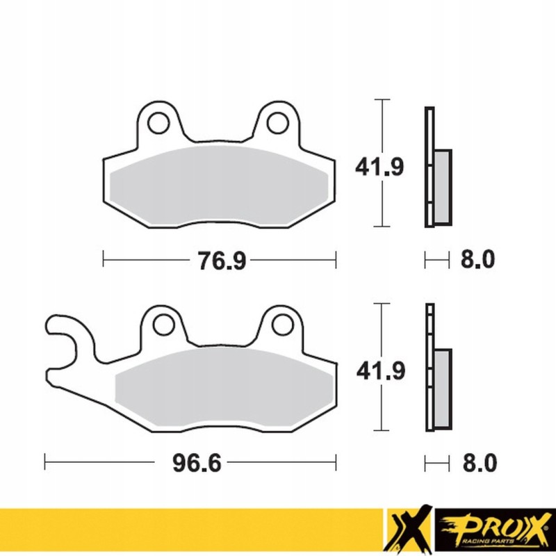Prox brake pads kh135 kh214 front yamaha yz 125 250 90 97